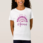 T-Shirt J'aime ma Mama Boho Rainbow Matching Mini Mama (Devant)