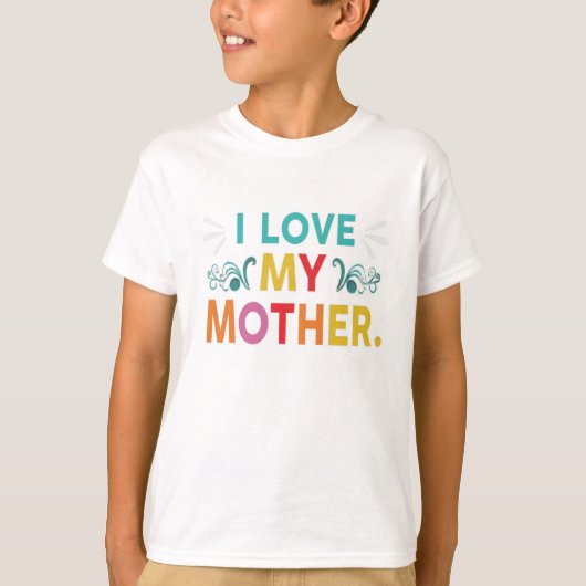 T-shirt J'aime ma mère (Devant)