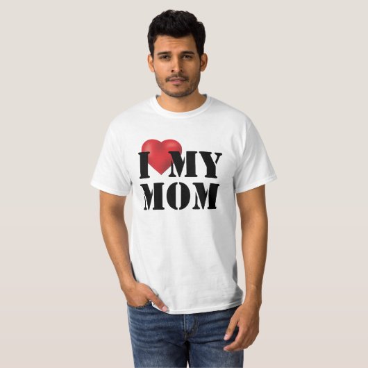 T-shirt J'aime ma mère (Devant entier)