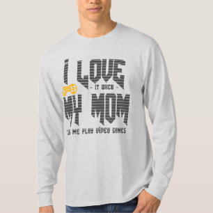T-shirt J'aime ma mère Basic Long Sleeve gris