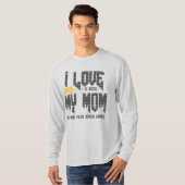 T-shirt J'aime ma mère Basic Long Sleeve gris (Devant entier)