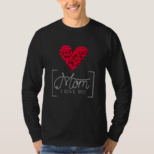 T-shirt J'Aime Ma Mère Pour Les Enfants Fils Fille Femmes 