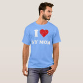 T-shirt J'aime ma mère rétro (Devant entier)