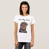 T-Shirt J'aime Ma Mère Rottweiler (Devant entier)