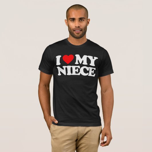 T-SHIRT J'AIME MA NIÈCE (Devant entier)