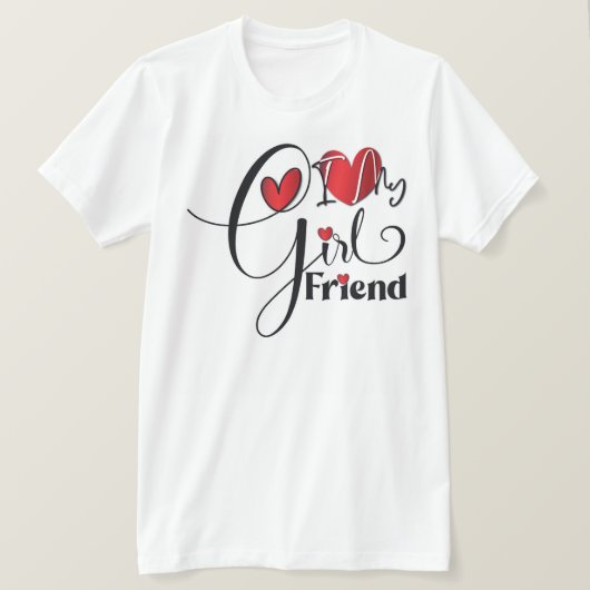 T-SHIRT J'AIME MA PETITE AMIE (Design devant)