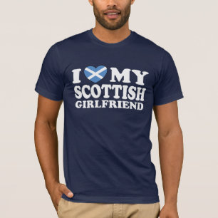 T-shirt J'aime ma petite amie écossaise
