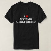 T-shirt J'Aime Ma Petite Amie Emo (Design devant)