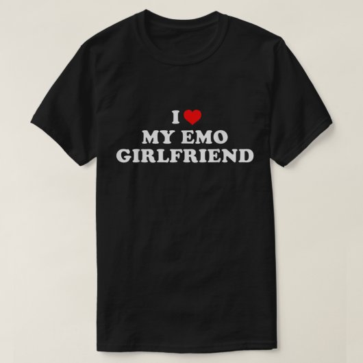 T-shirt J'Aime Ma Petite Amie Emo (Design devant)