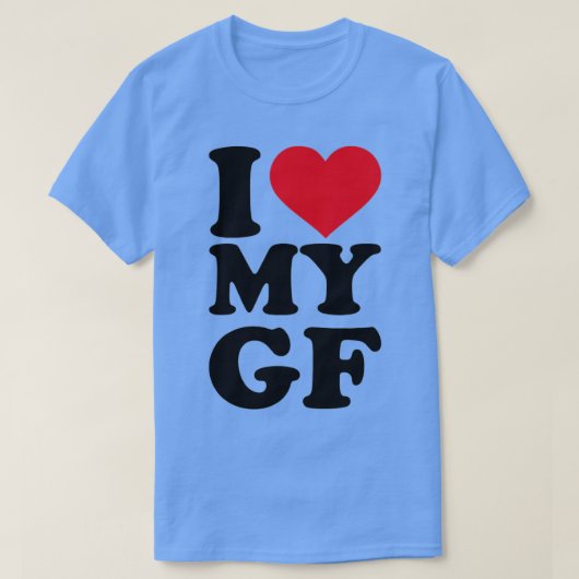 T-shirt J'aime ma petite amie GF (Design devant)