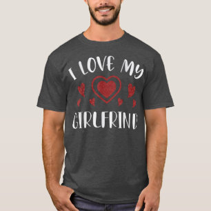 T-shirt J'aime ma petite amie I Heart My Girlfriend GF