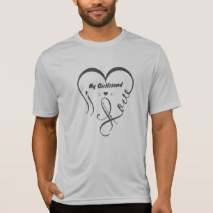 T-shirt J'aime ma petite amie - J ♥ Nous