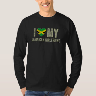 T-shirt J'aime ma petite amie jamaïcaine Drapeau de la Jam