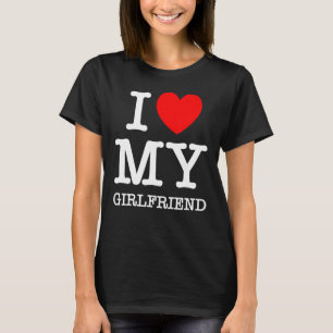 T-shirt J'Aime Ma Petite Amie Je Coeur Ma Petite Amie Vale