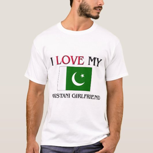 T-shirt J'Aime Ma Petite Amie Pakistanaise (Devant)
