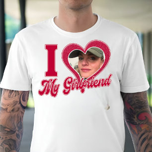 T-shirt J'Aime Ma Petite Amie Personnalisée Chemise Person