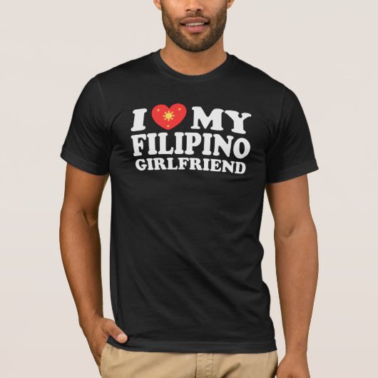 T-shirt J'aime ma petite amie philippine (Devant)