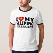 T-shirt J'aime ma petite amie philippine (Devant)