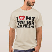 T-shirt J'Aime Ma Petite Amie Polonaise (Devant)
