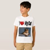 T-shirt J'aime ma photo de chat (Devant entier)