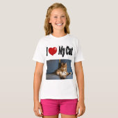 T-shirt J'aime ma photo de chat (Devant entier)