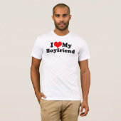 T-shirt J'aime ma Saint-Valentin d'ami (Devant entier)