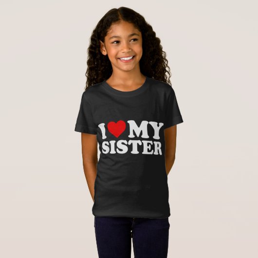 T-Shirt J'aime ma soeur (Devant entier)