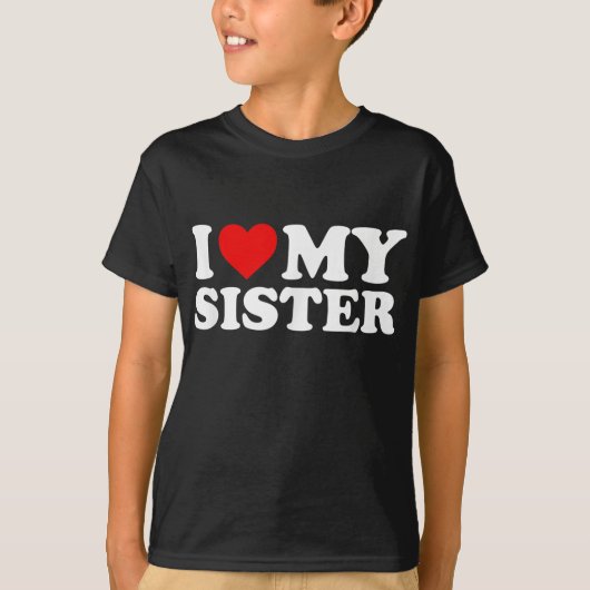 T-shirt J'aime ma soeur (Devant)
