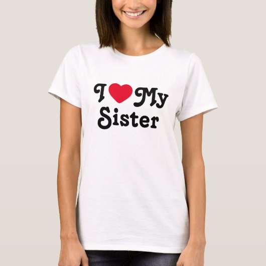 T-shirt J'aime ma soeur (Devant)