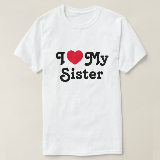 T-shirt J'aime ma soeur (Design devant)