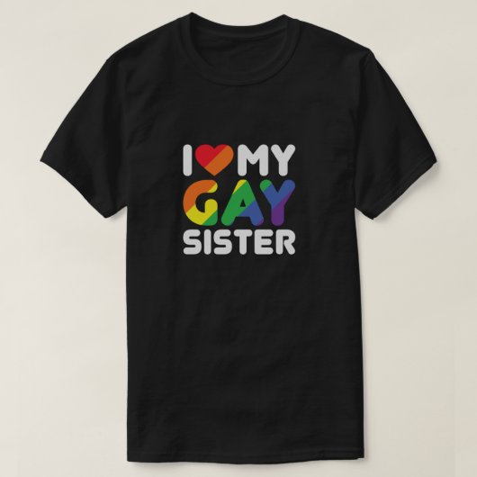 T-shirt J'Aime Ma Soeur Gay (Design devant)