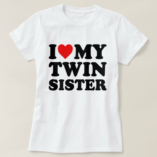 T-shirt J'Aime Ma Soeur Twin (Design devant)