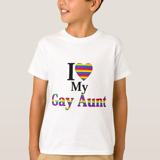 T-shirt J'Aime Ma Tante Gay (Devant)