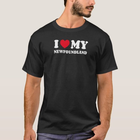 T-shirt J'aime ma Terre-Neuve (Devant)