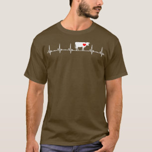 T-shirt J'aime ma vache Valve EKG Heartbeat Patient