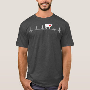 T-shirt J'aime ma vache Valve EKG Heartbeat Patient