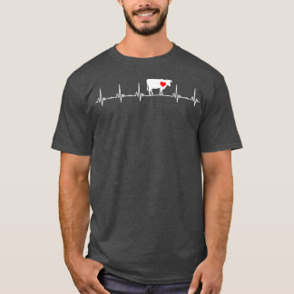 T-shirt J'aime ma vache Valve EKG Heartbeat Patient