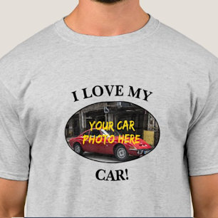 T-shirt J'Aime Ma Voiture ! Ajouter votre photo voiture, m