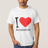 T-shirt J'aime Madagascar (Devant)