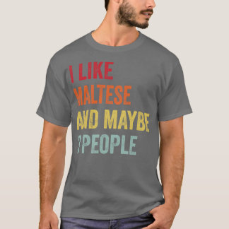 T-shirt J'Aime Maltais Peut-Être 3 Personnes