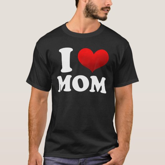 T-shirt J'Aime Maman, Maman Chaude Amoureux (Devant)