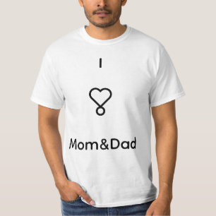 T-shirt J'aime Maman & Papa Vêtement d'amour de