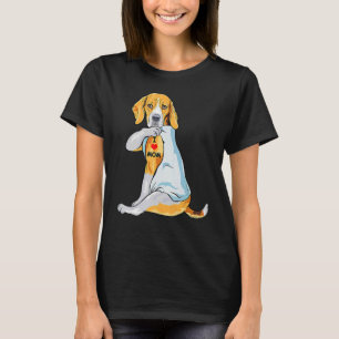 T-shirt J'aime Maman Tatouage Beagle Maman Chien Femmes