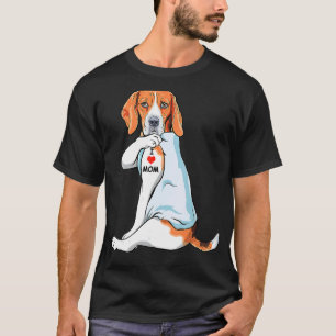 T-shirt J'Aime Maman Tatouage Treking Walker Coonhound Mam