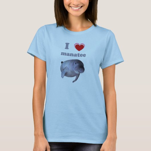 T-shirt J'aime Manatee (Devant)