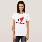 T-shirt J'aime Manchester (Devant entier)