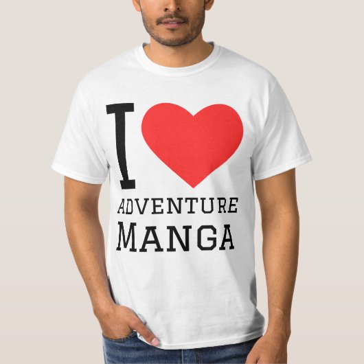 T-shirt J'aime manga aventure (Devant)
