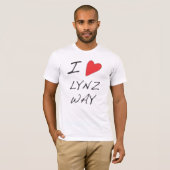 T-SHIRT J'AIME… MANIÈRE DE LYNZ - PIÈCE EN T (Devant entier)