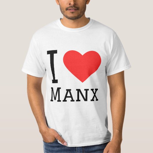 T-shirt J'aime Manx (Devant)