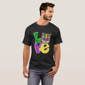 T-shirt J'Aime Mardi Gras Costume Chat Kitten Drôle Chat L (Devant entier)